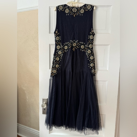 Johnny Was Size 14 Golden Flower Navy Dress - Picture 2 of 7